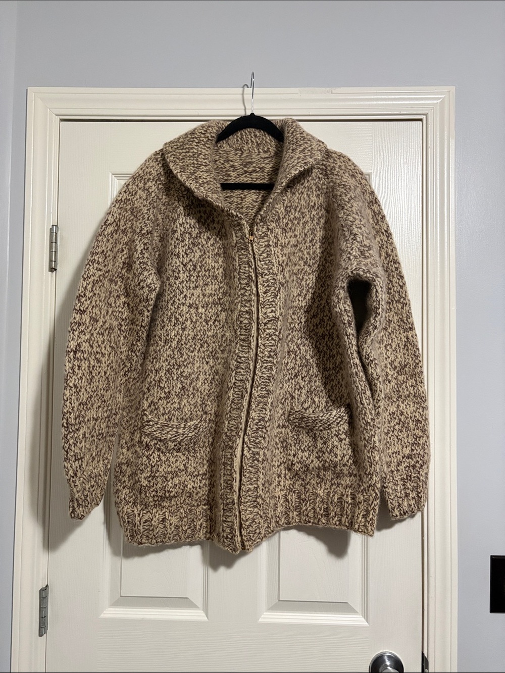 Vintage Handmade Zip-Up Sweater Jacket